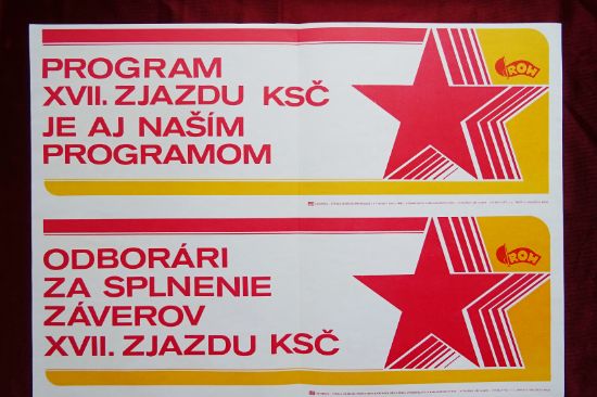 Originální dobový plakát XVII. sjezd KSČ