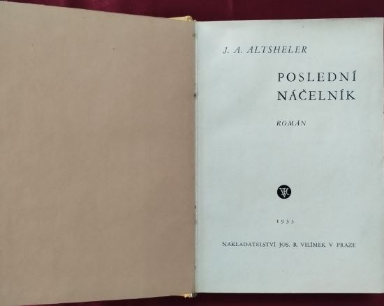 Kniha Poslední náčelník, J. A. Altsheler