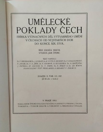 Kniha Umělecké poklady Čech, svazek II