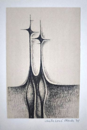 Grafika od Adély Matasové. Rok 1971.