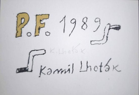 P. F. (Pour Féliciter) přání pro rok 1989, Kamil Lhoták