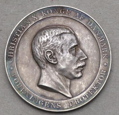 Stříbrná medaile na počest dánského krále Kristiána X., rok 1875