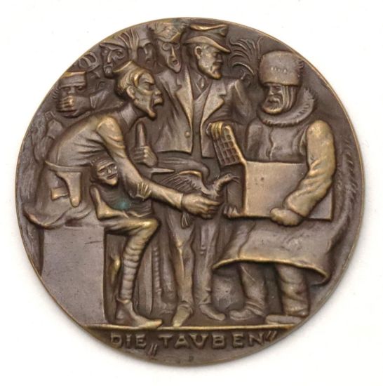 Pamětní medaile vyobrazující nabídku mírové dohody v roce 1916. 