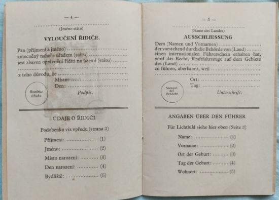 Mezinárodní povolení k řízení, rok 1937