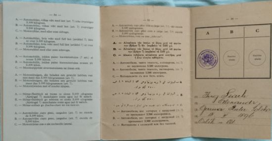 Mezinárodní povolení k řízení, rok 1937