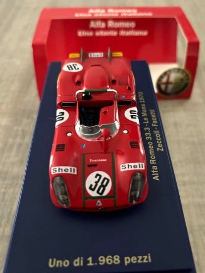 Alfa Romeo 33.3 v měřítku 1:43 od výrobce M4.