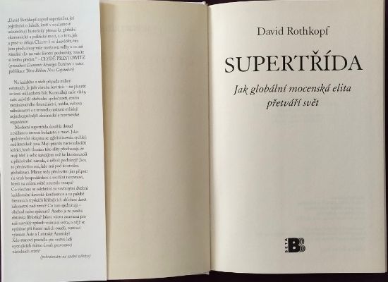 Kniha Supertřída: Jak globální mocenská elita přetváří svět, David Rothkopf