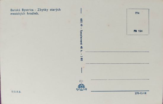 Pohlednice Banská Bystrica - malý formát