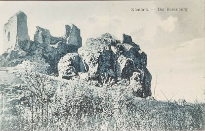 Pohlednice Klentnitz - Die Rosenburg - malý formát