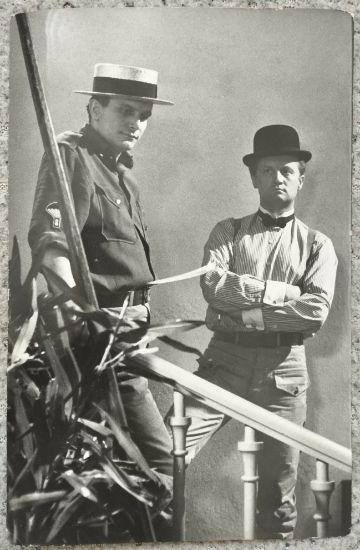 Pohlednice Jiří Šlitr a Jiří Suchý