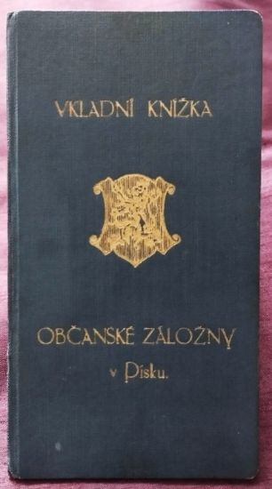 Vkladní knížka občanské záložny z roku 1938