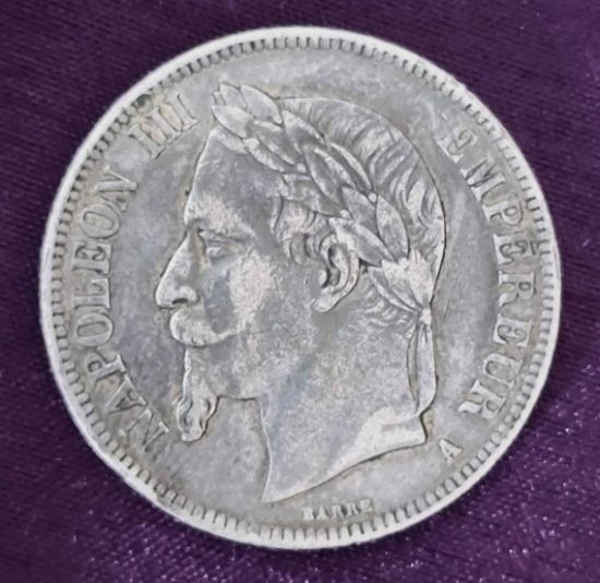Mince 5 Frank 1867 A - Napoleon III