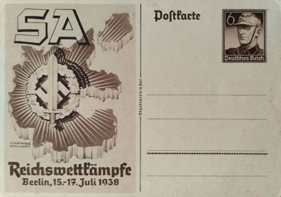Německá propagandistická pohlednice z r. 1938